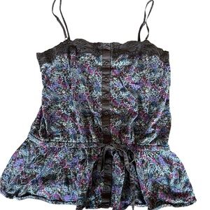 Charlotte Russe Brown Eyelet Top